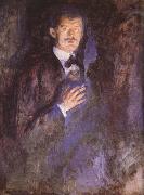 Edvard Munch Self-Portrait painting